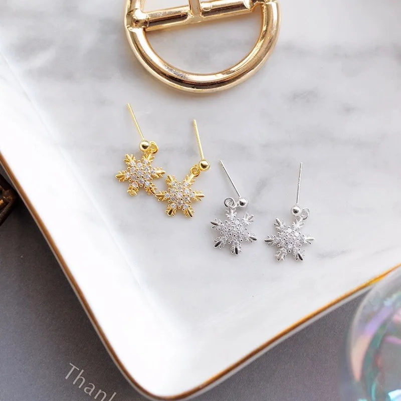 Snowflakes Drop Earring