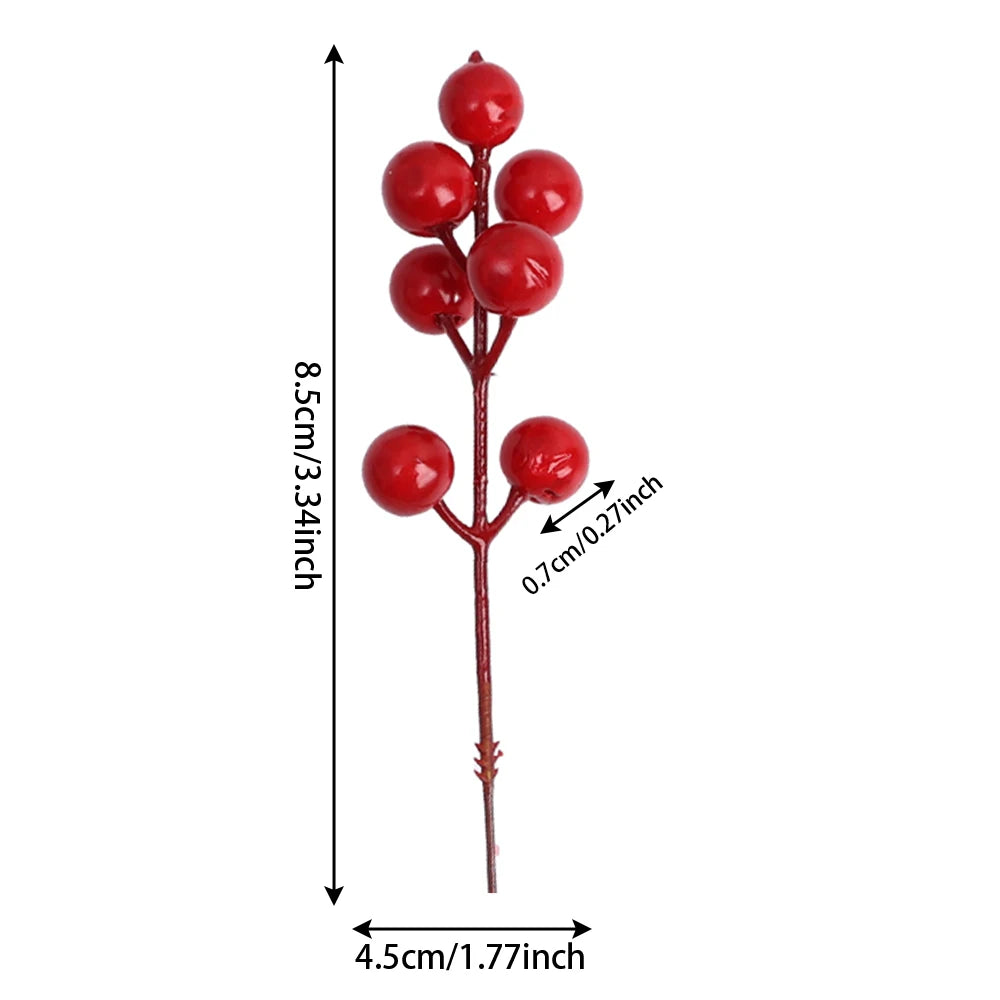 Christmas Berry Branch Cherry Stamen