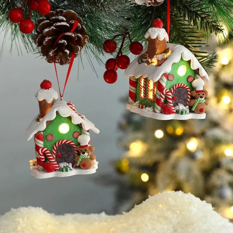 Christmas Gingerbread Small House Pendant