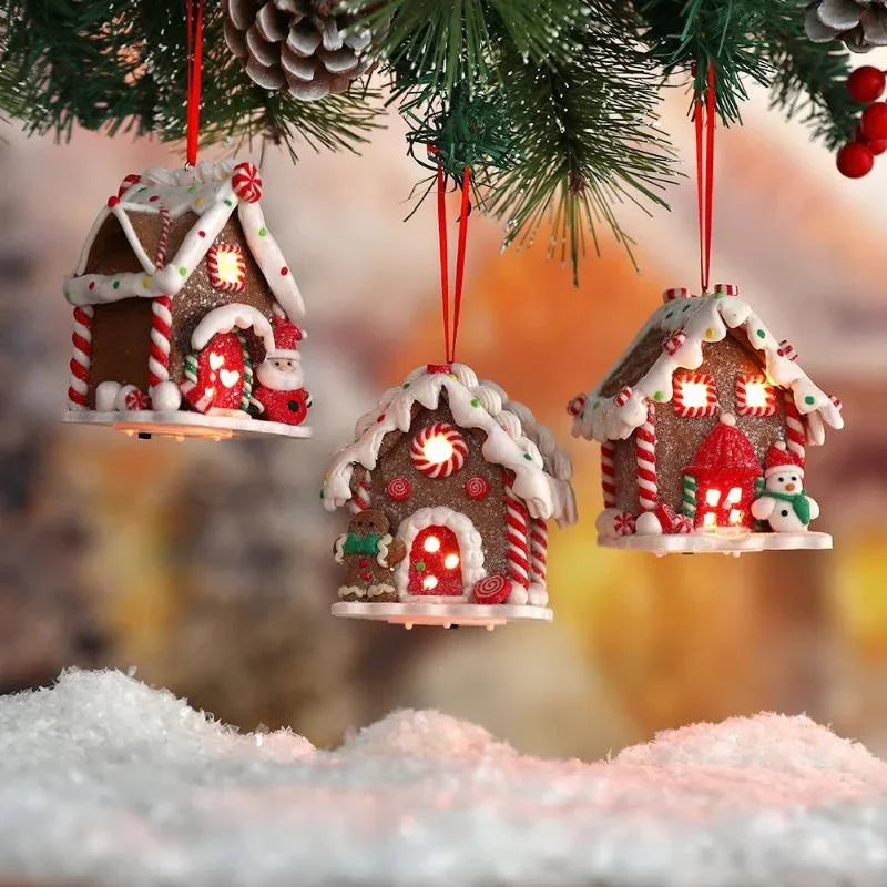 Christmas Gingerbread Small House Pendant