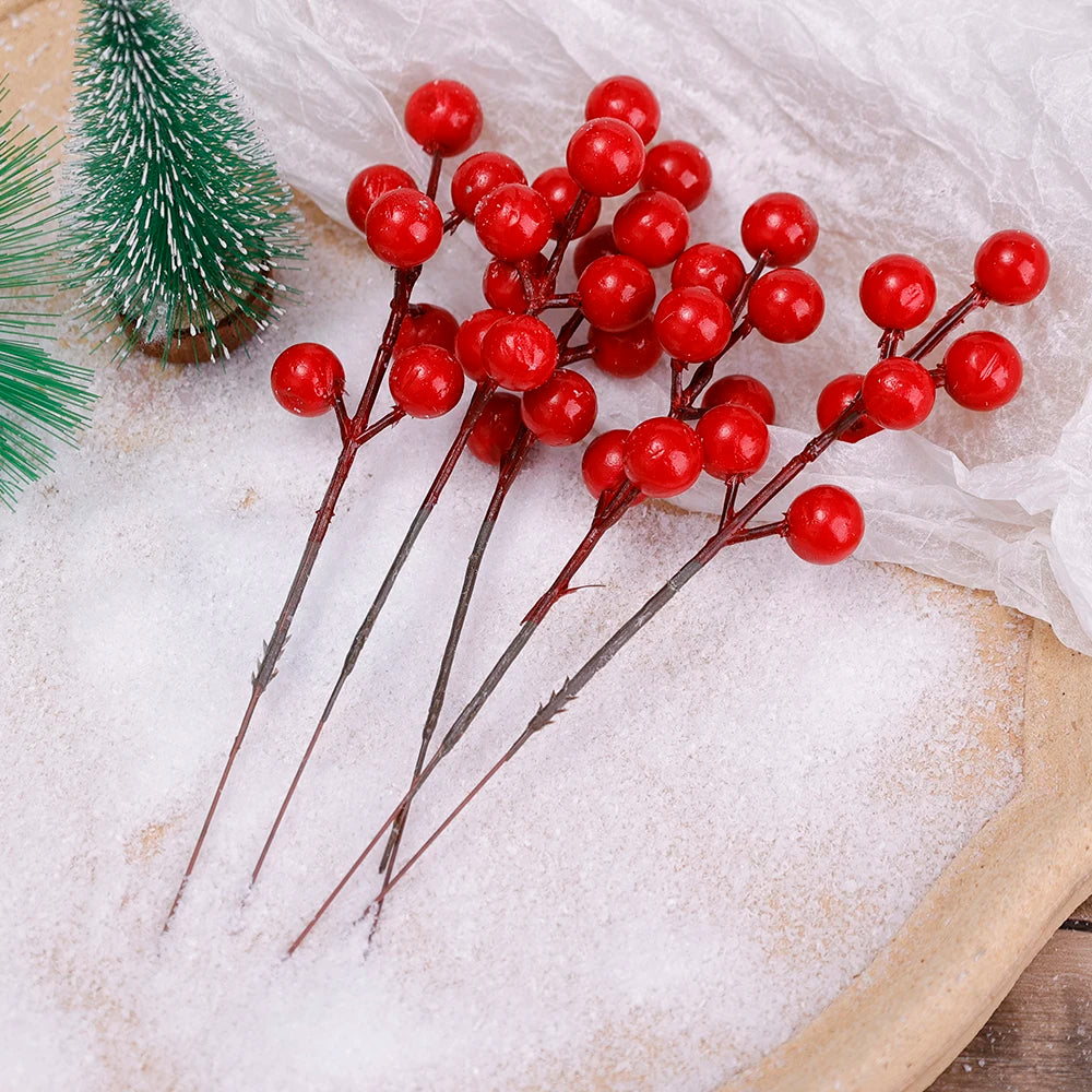 Christmas Berry Branch Cherry Stamen