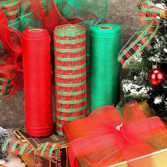 Christmas Crystal Gauze Ribbons