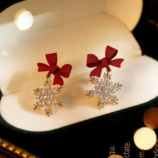 Snowflakes Drop Earring