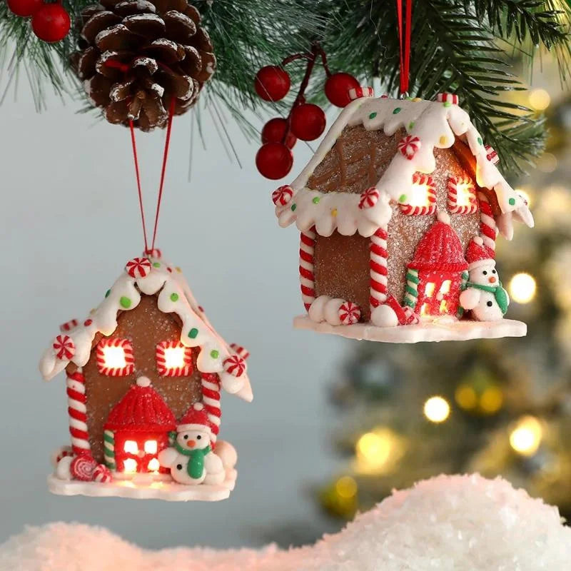 Christmas Gingerbread Small House Pendant