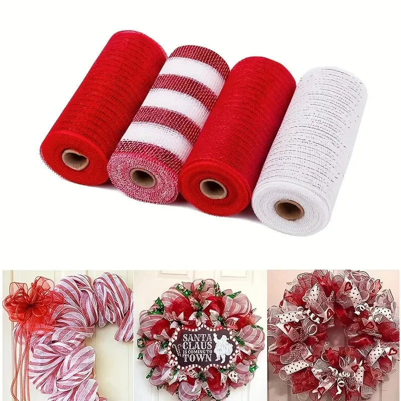 Christmas Crystal Gauze Ribbons