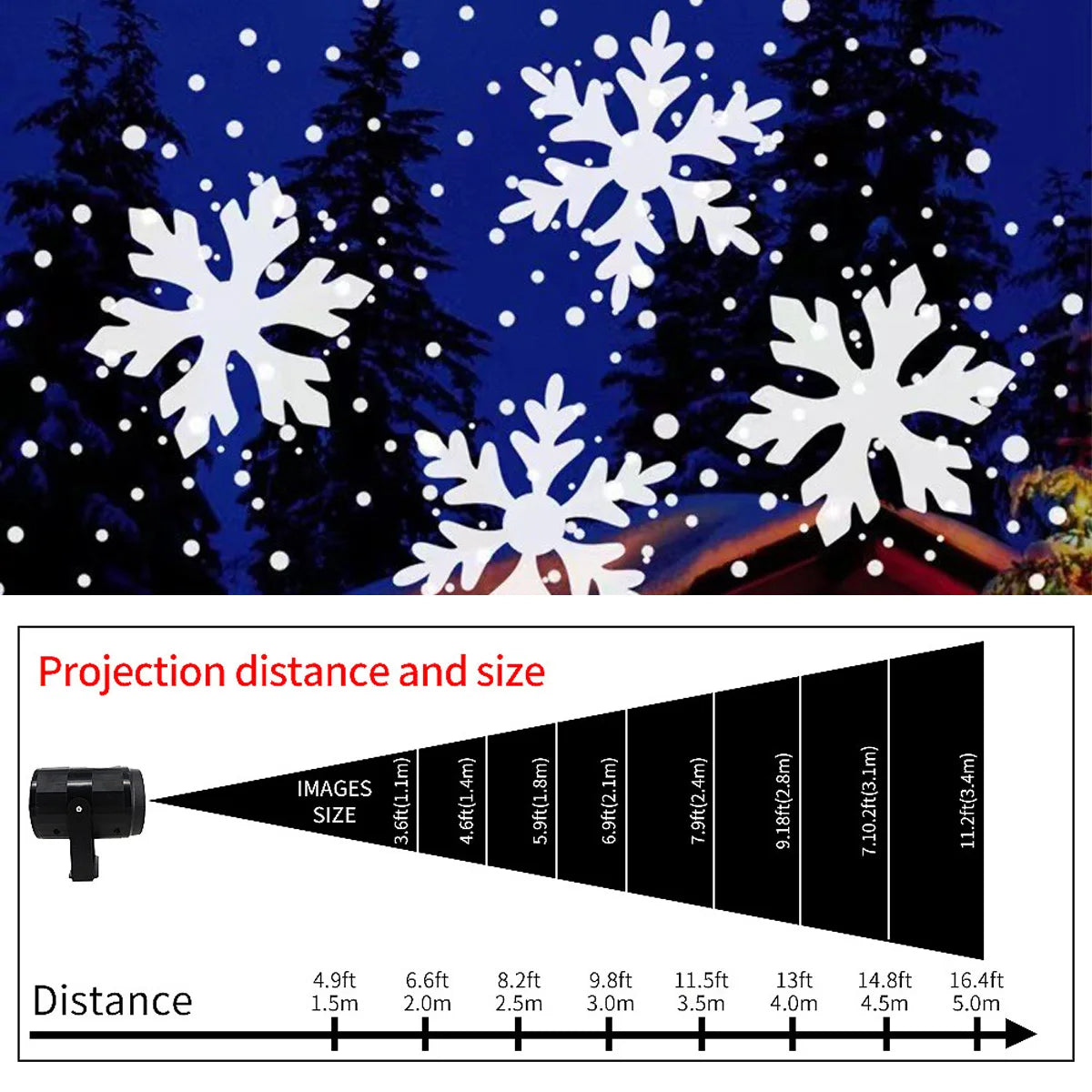 LED USB Snowflake Projector