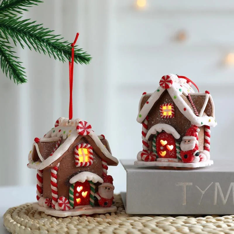 Christmas Gingerbread Small House Pendant